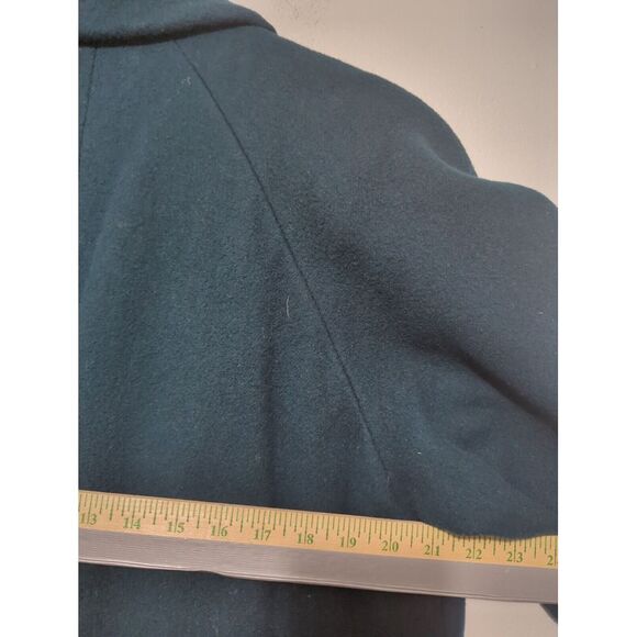 Ann Milstein Womens Wool Coat Acetate Lining Buttons Green Made in USA Size‎ 14P - Picture 12 of 14